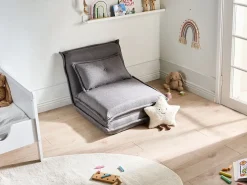 Divano letto singolo DELLEN Tessuto Grigio scuro