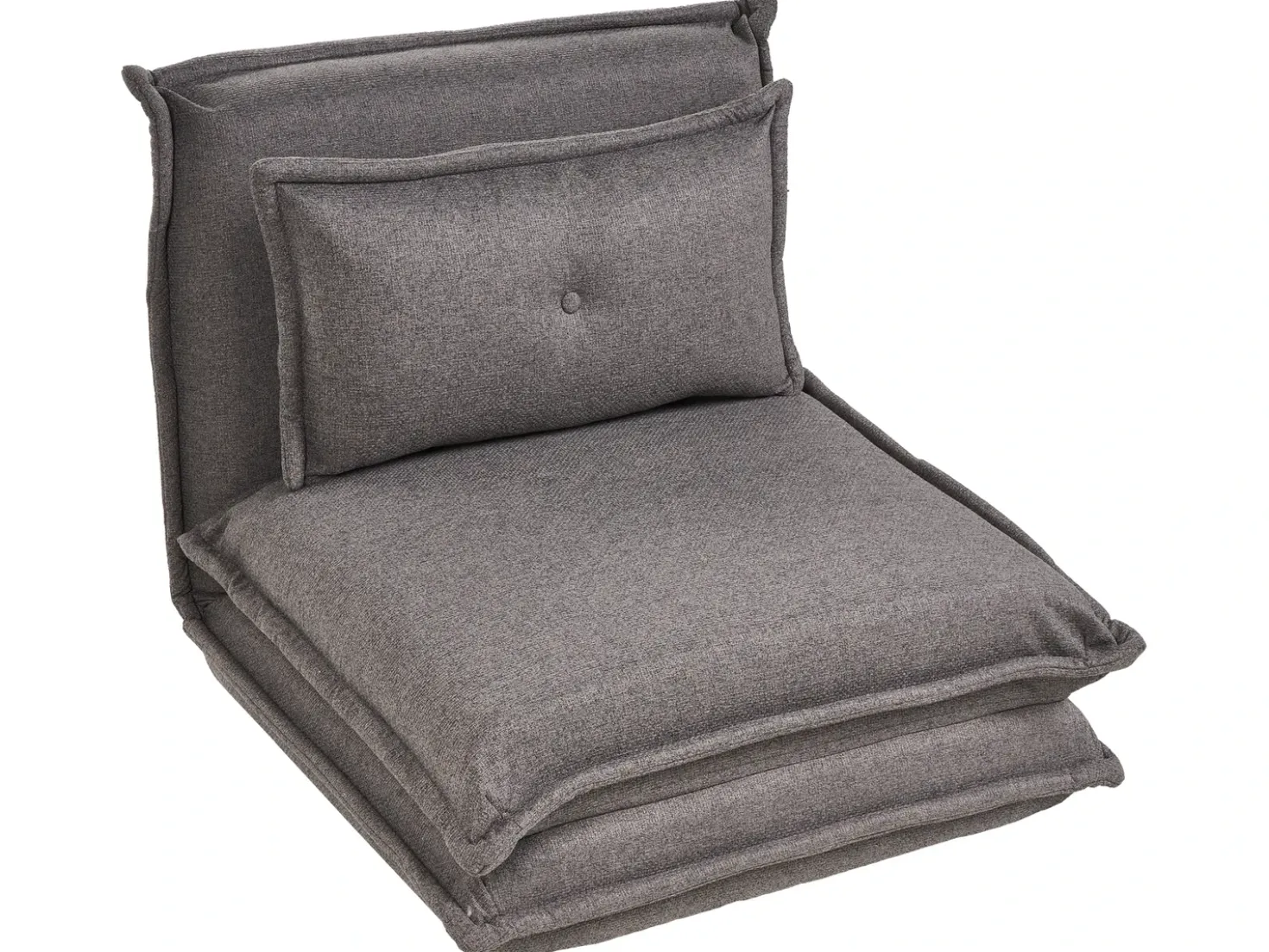 Divano letto singolo DELLEN Tessuto Grigio scuro