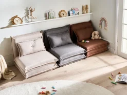 Divano letto singolo DELLEN Tessuto Bianco sporco