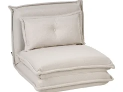 Divano letto singolo DELLEN Tessuto Bianco sporco