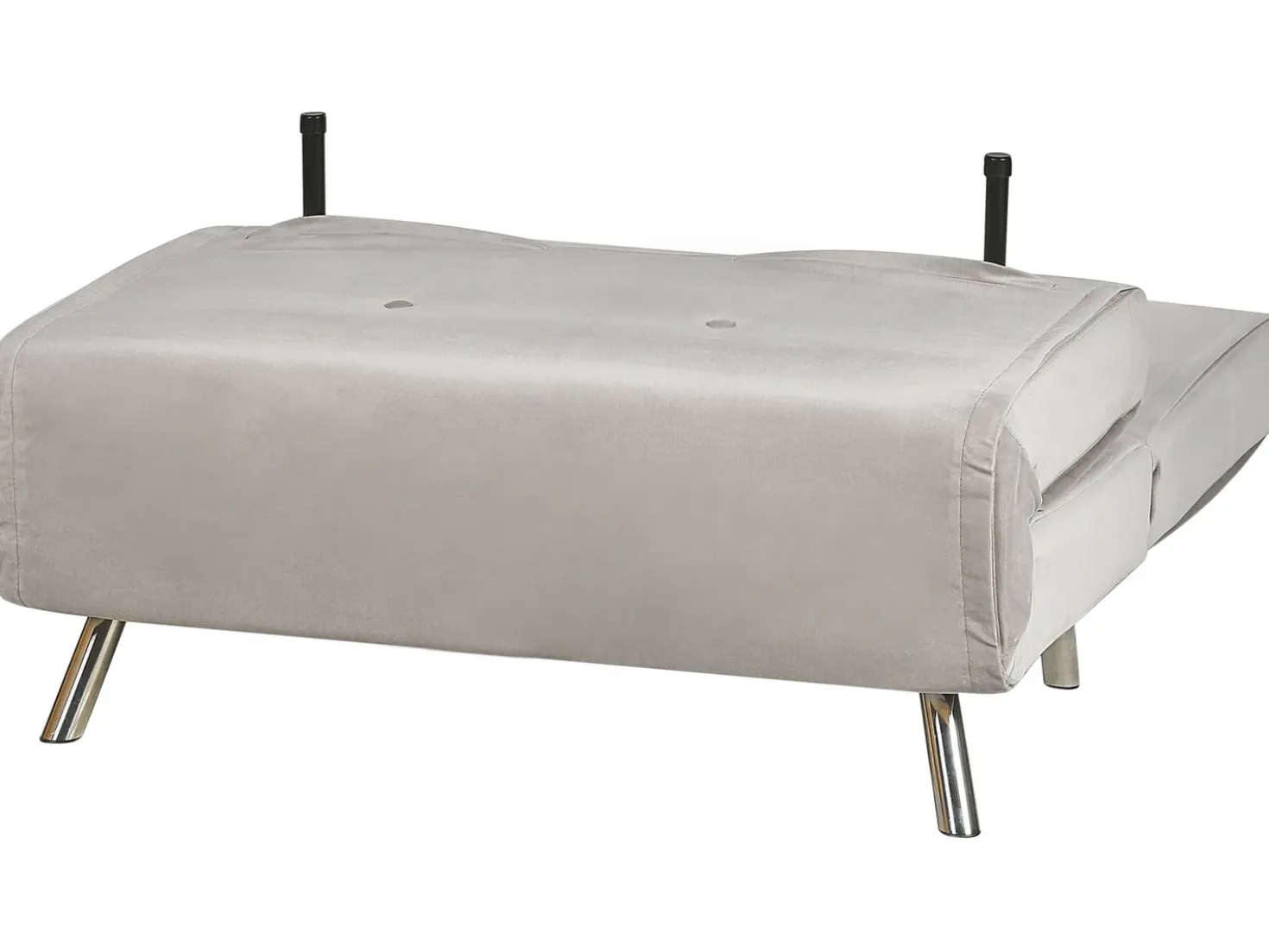 Divano letto singolo FARRIS Velluto Grigio chiaro
