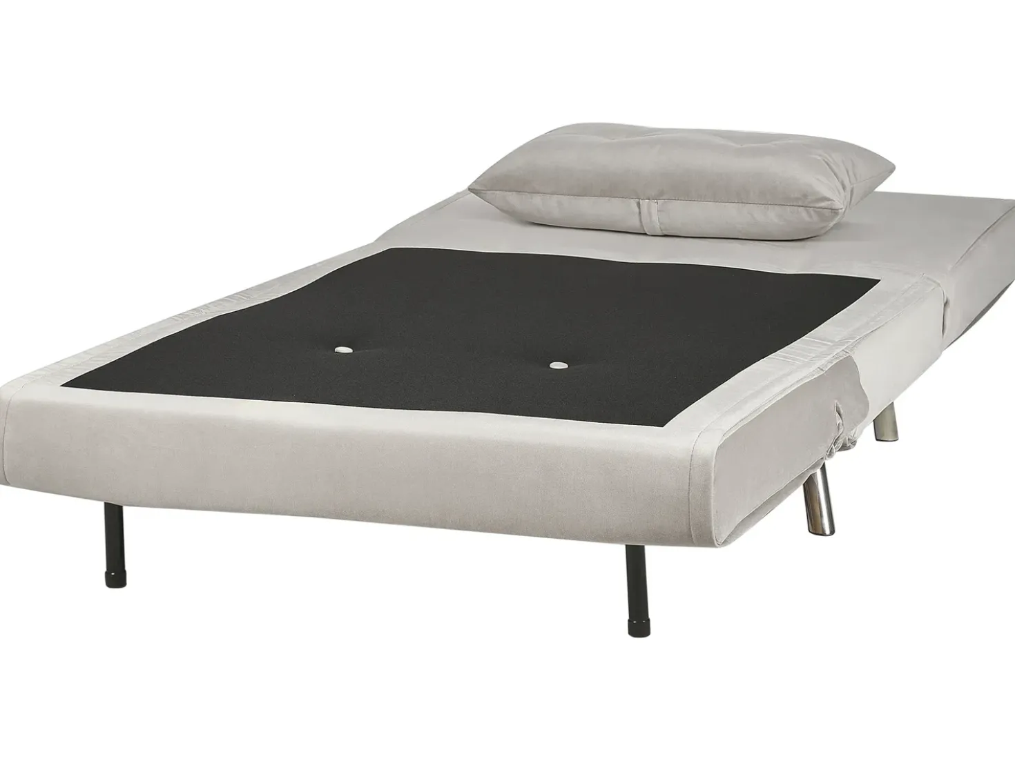 Divano letto singolo FARRIS Velluto Grigio chiaro