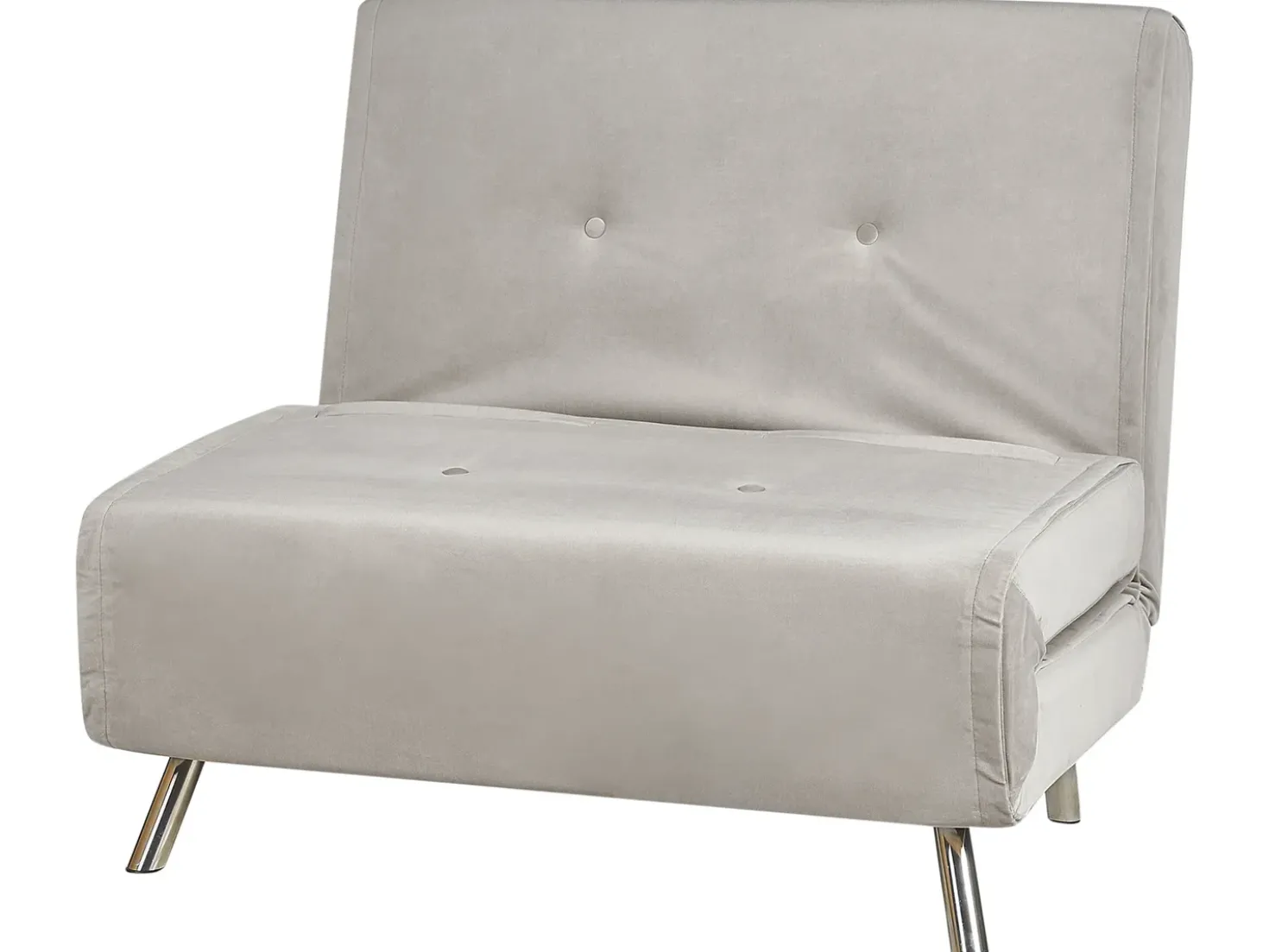 Divano letto singolo FARRIS Velluto Grigio chiaro