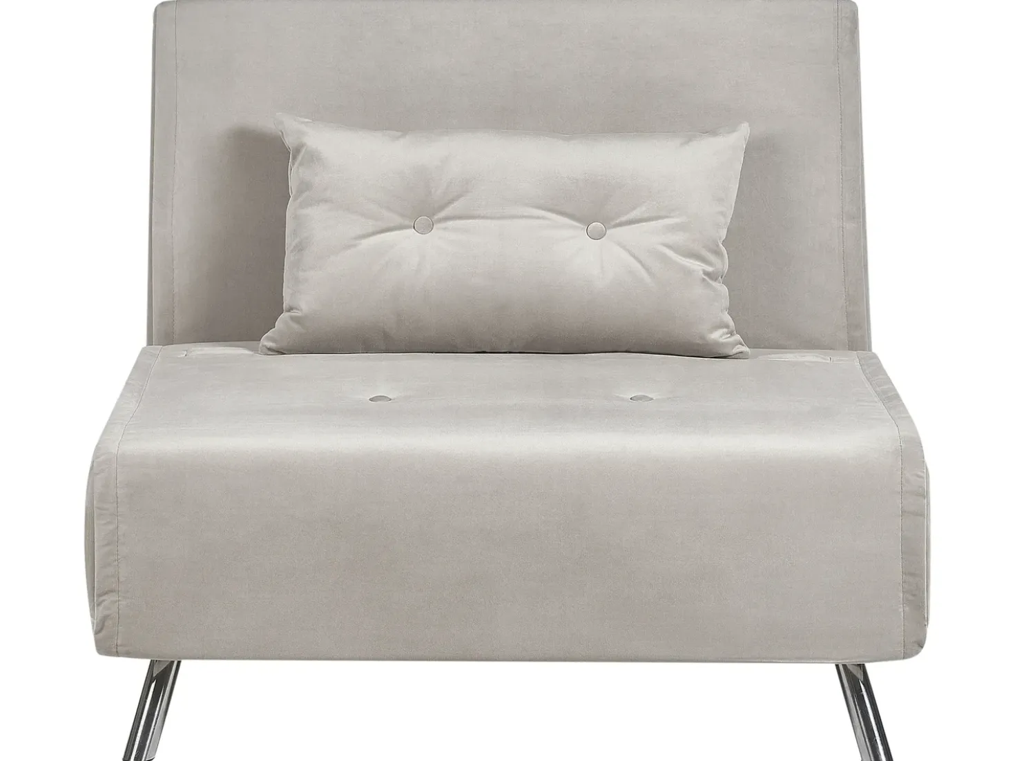 Divano letto singolo FARRIS Velluto Grigio chiaro