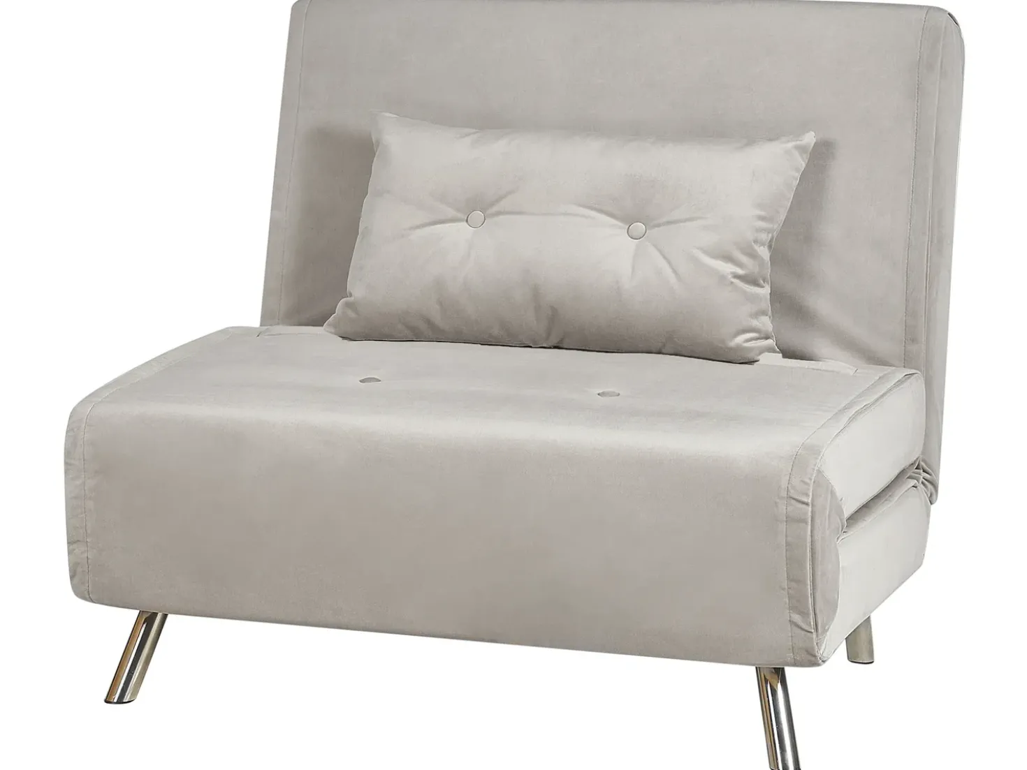 Divano letto singolo FARRIS Velluto Grigio chiaro