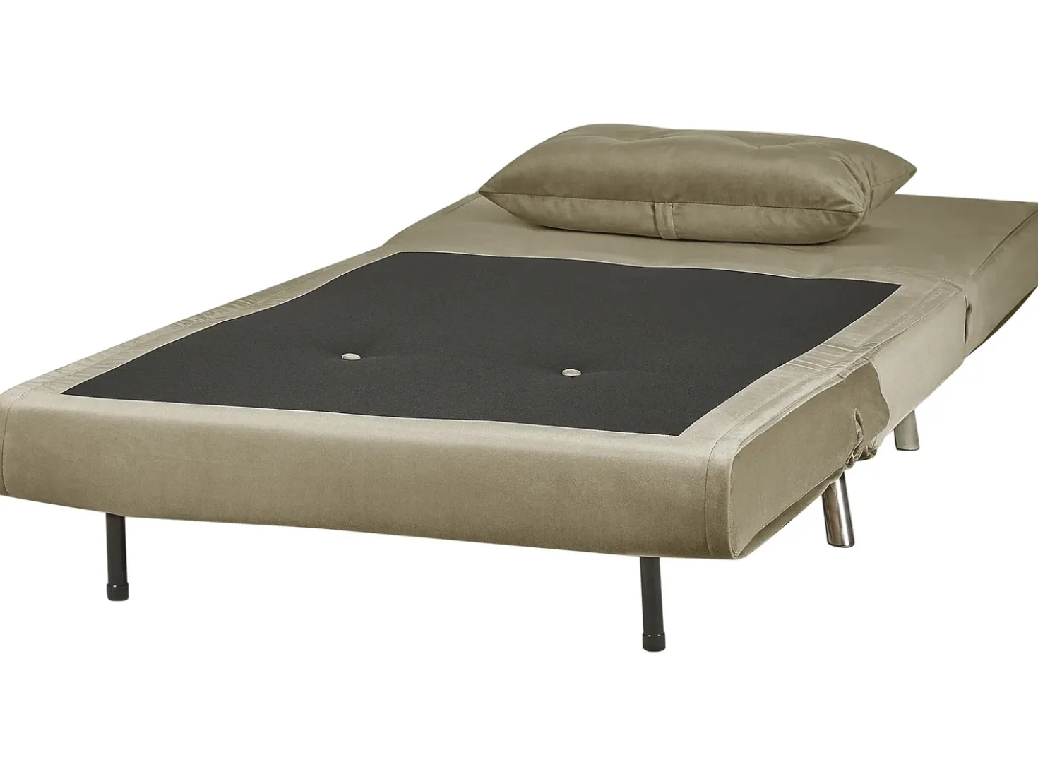 Divano letto singolo FARRIS Velluto Verde oliva