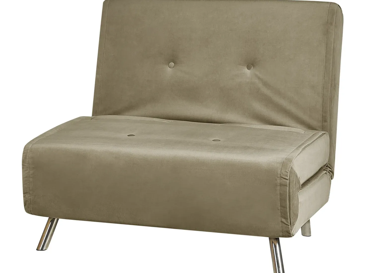 Divano letto singolo FARRIS Velluto Verde oliva
