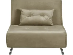 Divano letto singolo FARRIS Velluto Verde oliva