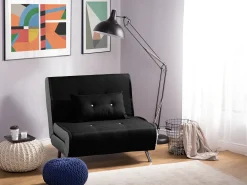 Divano letto singolo FARRIS Tessuto Nero