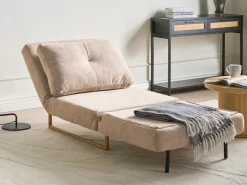 Divano letto singolo JERSLEV Tessuto Marrone chiaro
