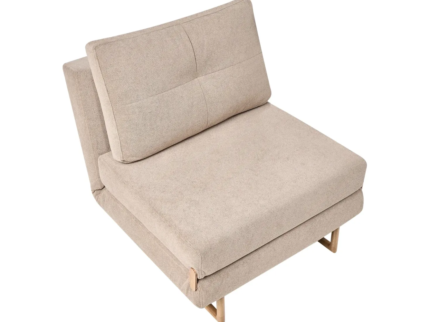 Divano letto singolo JERSLEV Tessuto Marrone chiaro