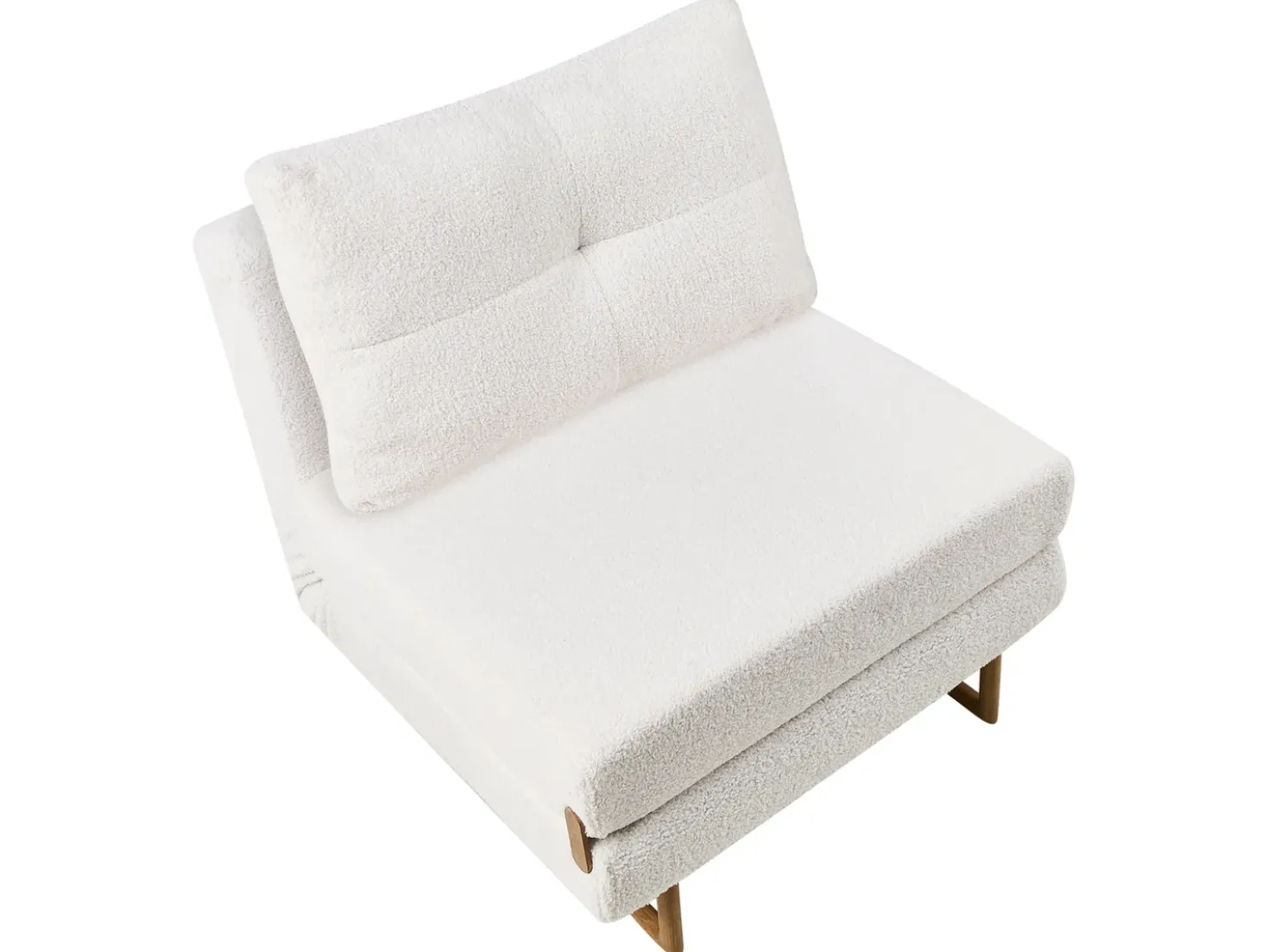 Divano letto singolo JERSLEV Bouclé Bianco sporco