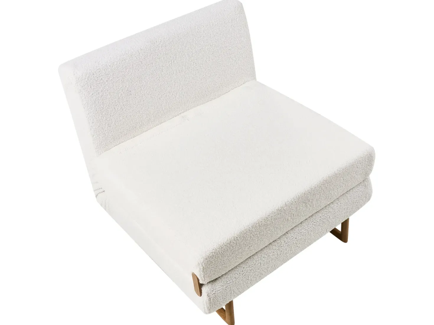 Divano letto singolo JERSLEV Bouclé Bianco sporco