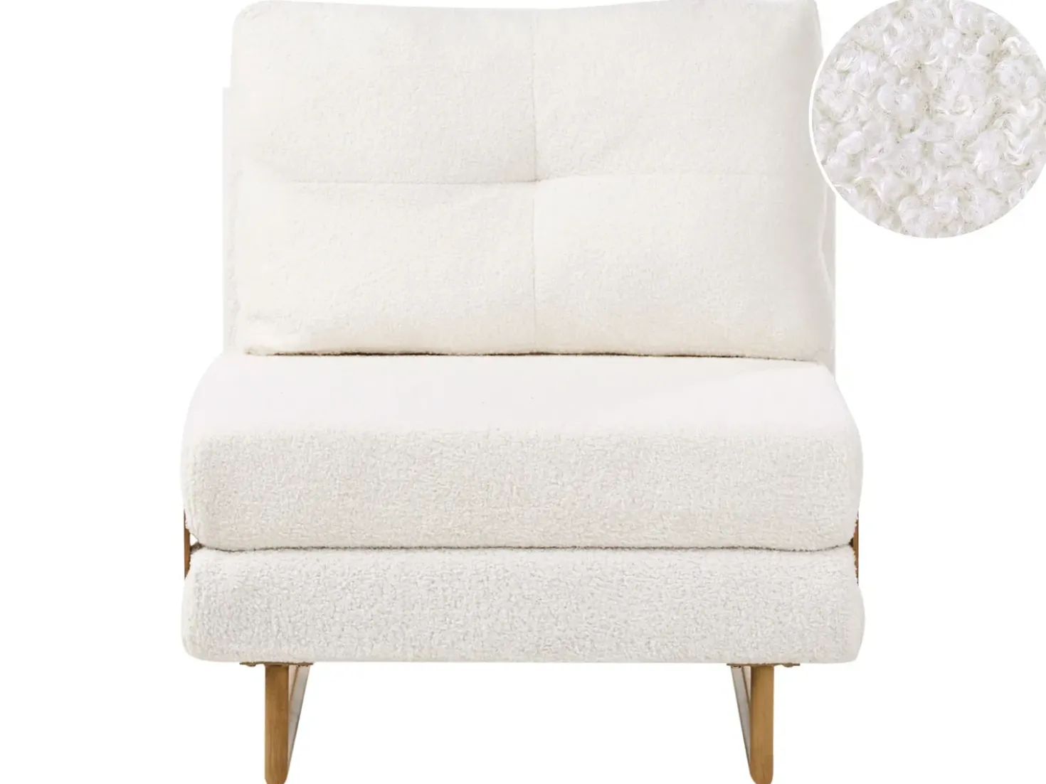 Divano letto singolo JERSLEV Bouclé Bianco sporco