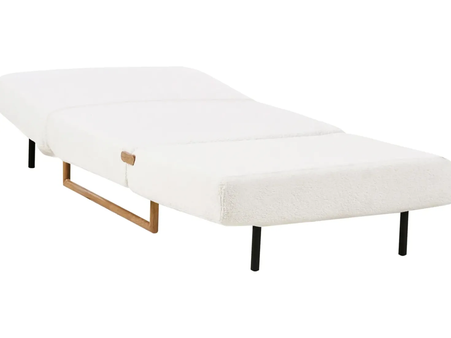 Divano letto singolo JERSLEV Bouclé Bianco sporco