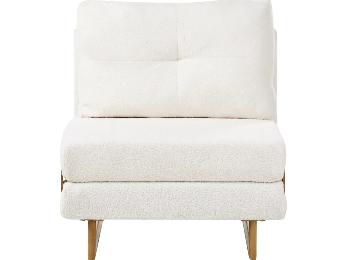 Divano letto singolo JERSLEV Bouclé Bianco sporco
