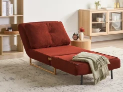 Divano letto singolo JERSLEV Tessuto Rosso