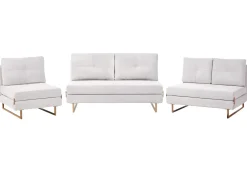 Divano letto singolo JERSLEV Tessuto Bianco sporco