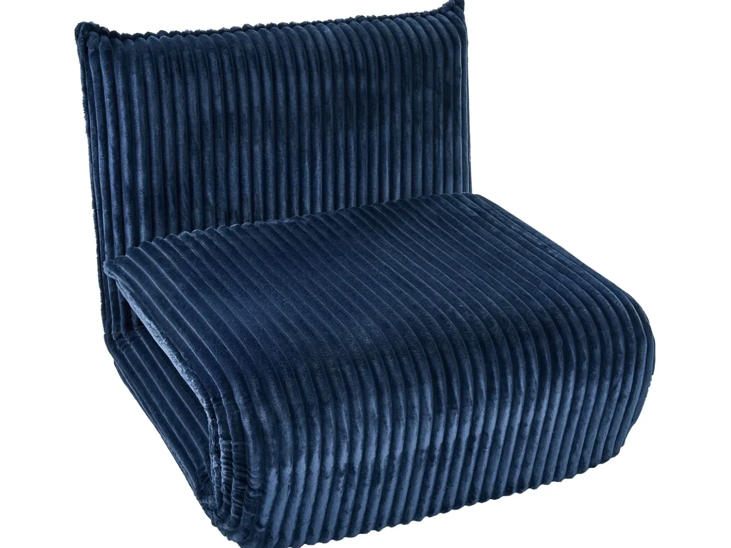 Divano letto singolo LYSEKIL Velluto a coste Blu