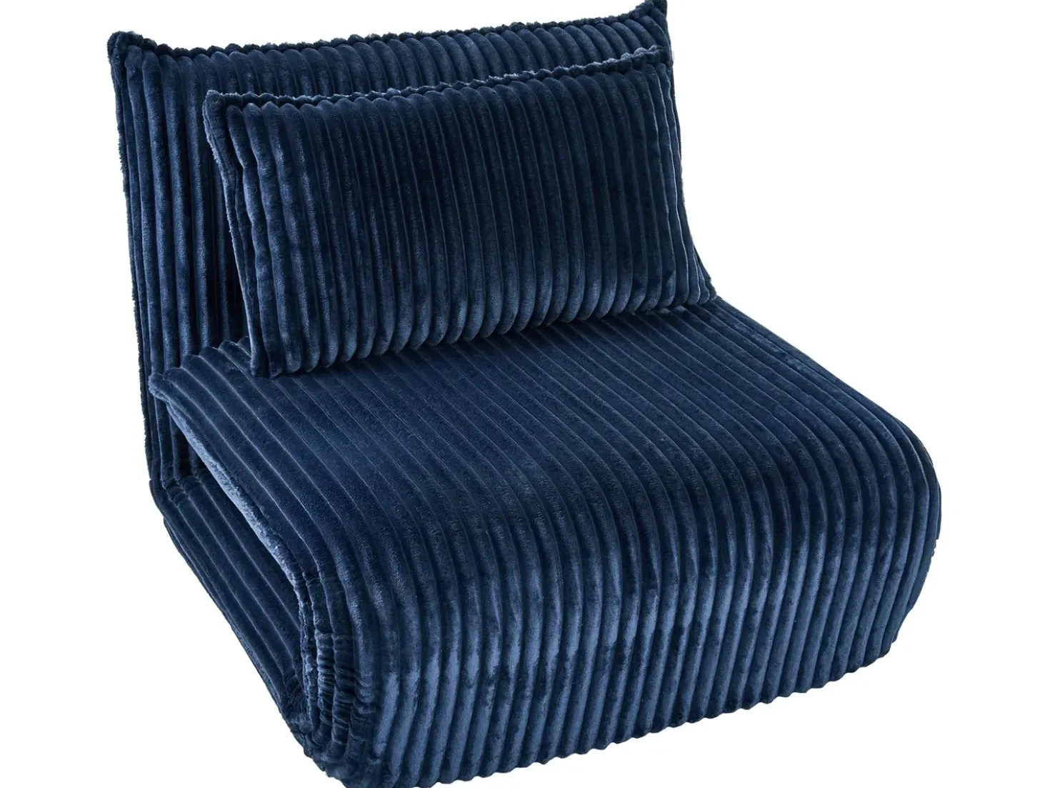 Divano letto singolo LYSEKIL Velluto a coste Blu