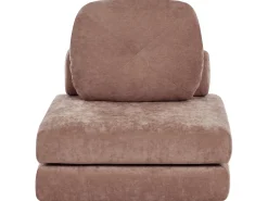 Divano letto singolo OLDEN Ciniglia Marrone