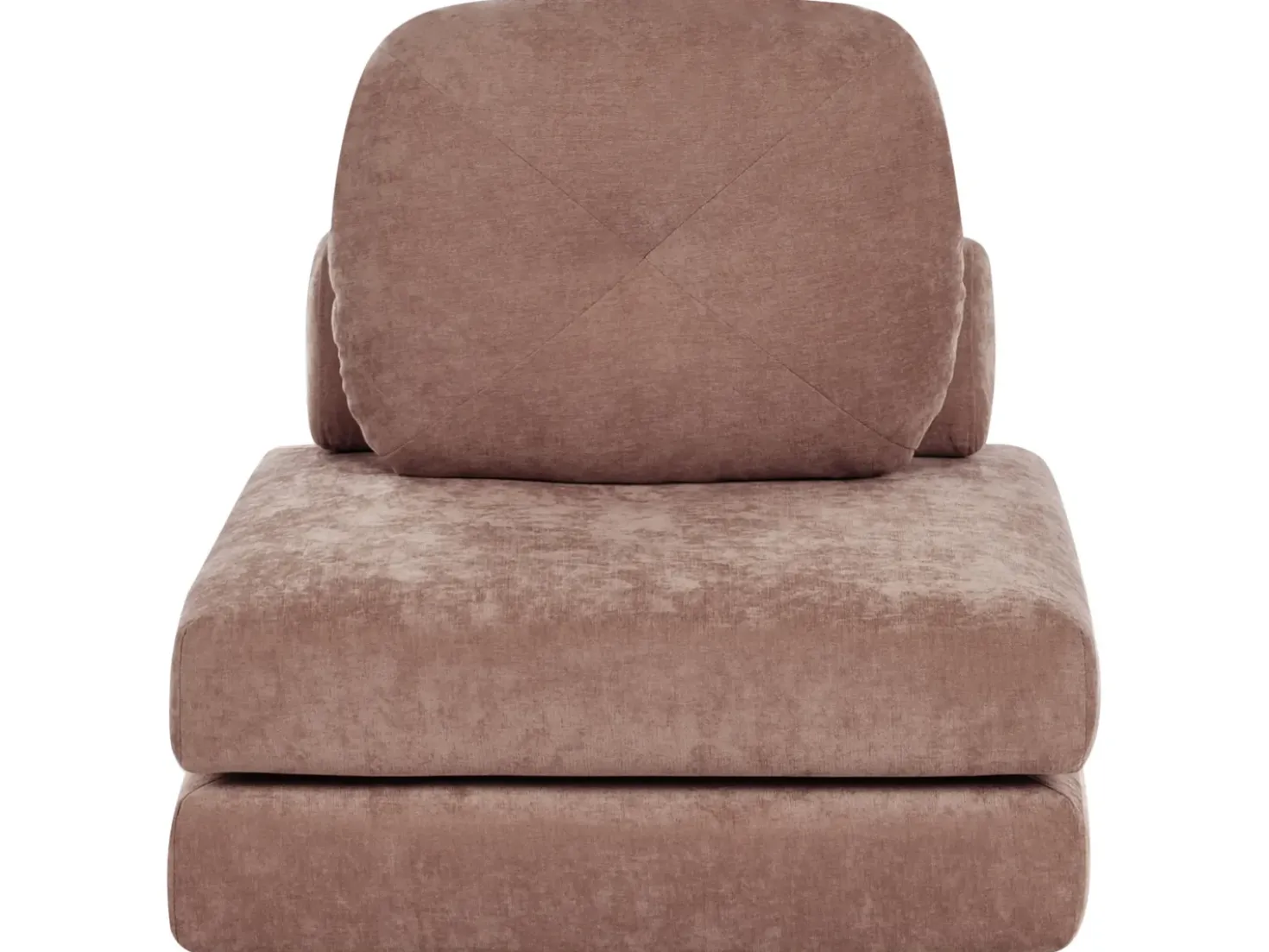 Divano letto singolo OLDEN Ciniglia Marrone