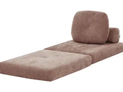 Divano letto singolo OLDEN Ciniglia Marrone