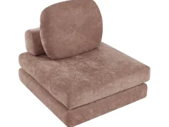 Divano letto singolo OLDEN Ciniglia Marrone