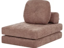 Divano letto singolo OLDEN Ciniglia Marrone