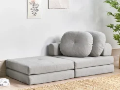 Divano letto singolo OLDEN Tessuto Grigio chiaro