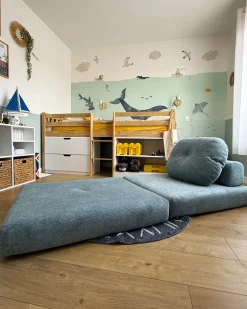 Divano letto singolo OLDEN Tessuto Verde menta