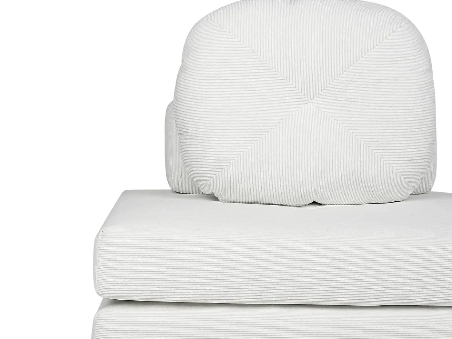 Divano letto singolo OLDEN Velluto a coste Bianco sporco