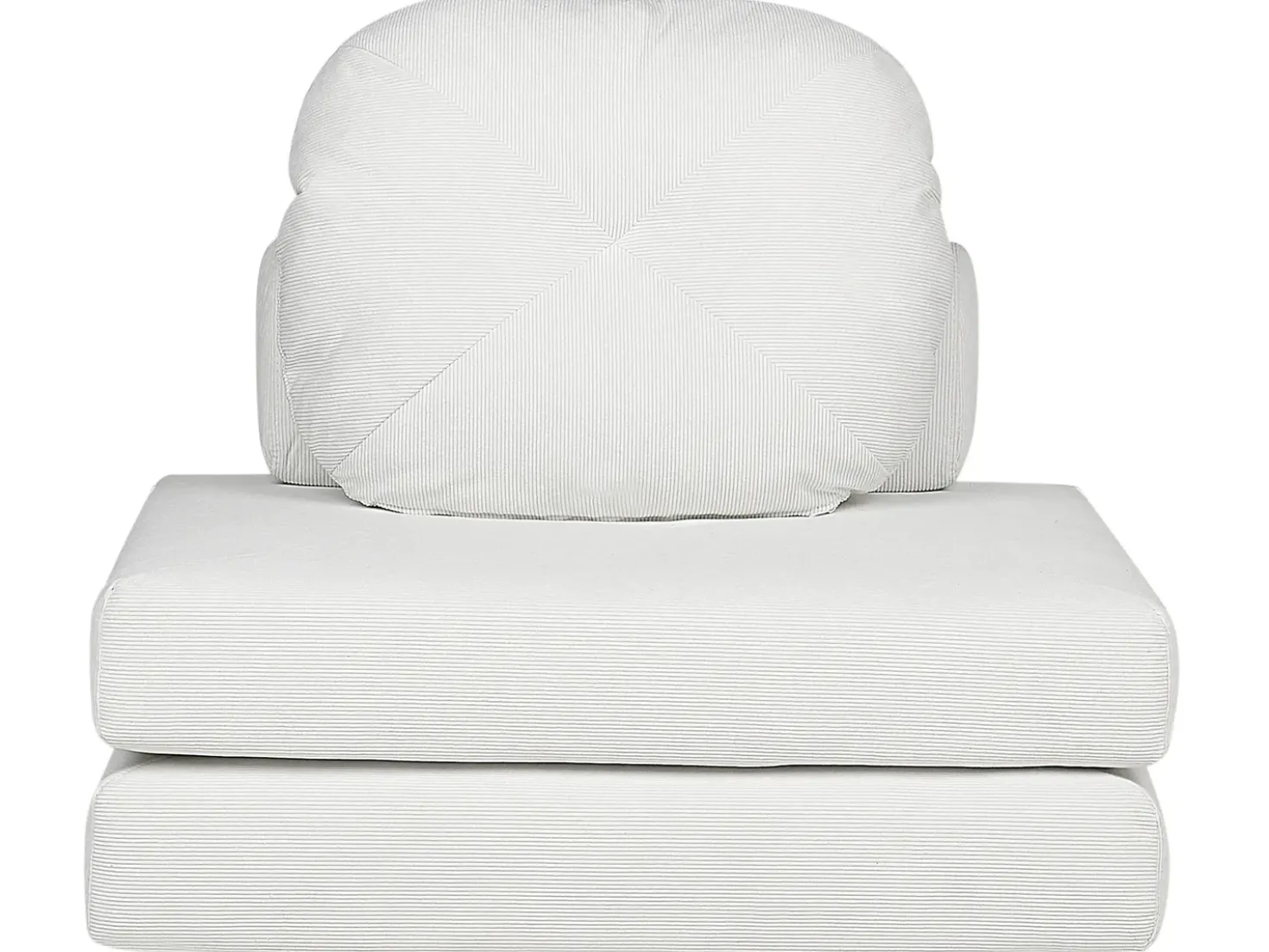 Divano letto singolo OLDEN Velluto a coste Bianco sporco