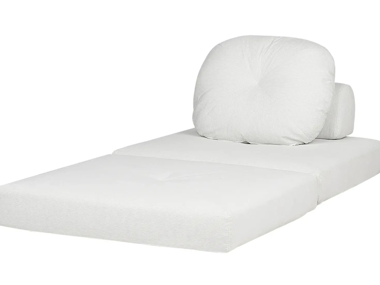 Divano letto singolo OLDEN Velluto a coste Bianco sporco