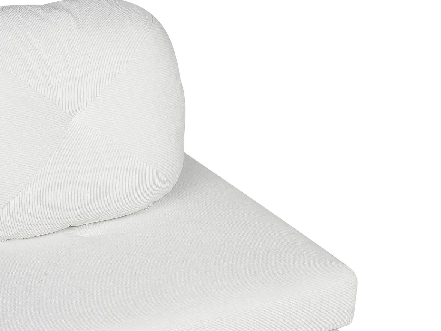 Divano letto singolo OLDEN Velluto a coste Bianco sporco