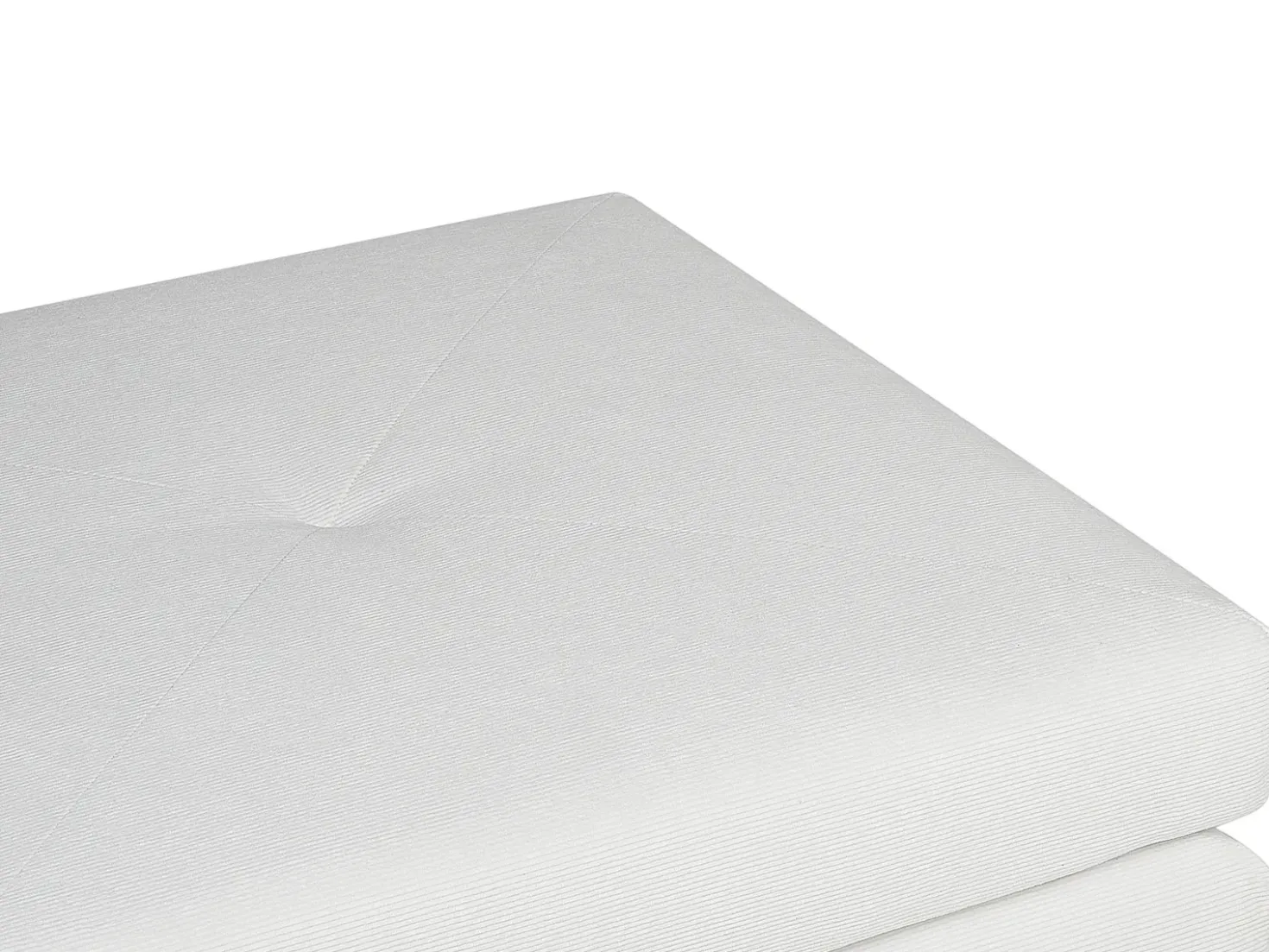 Divano letto singolo OLDEN Velluto a coste Bianco sporco