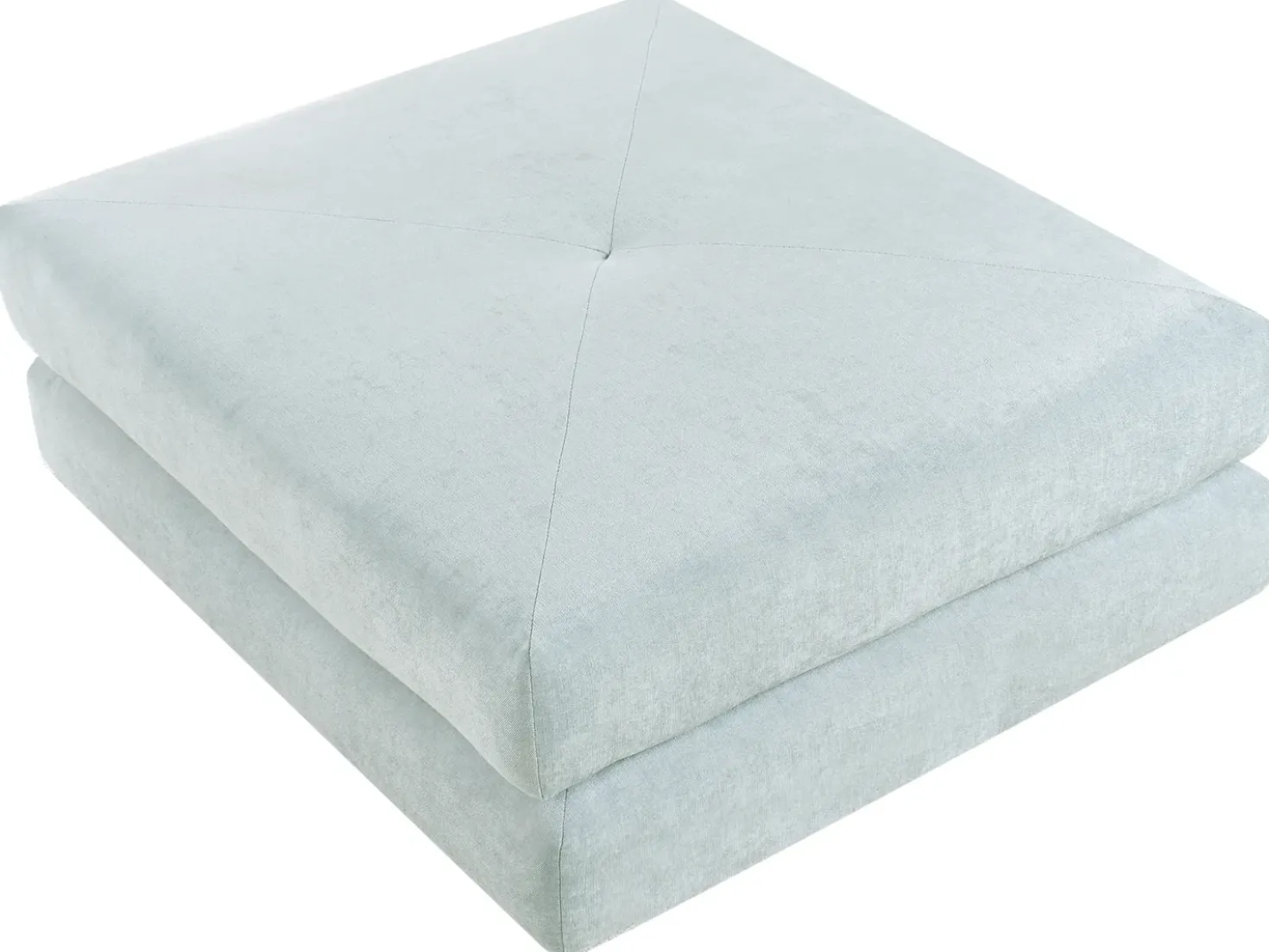 Divano letto singolo OLDEN Ciniglia Azzurro