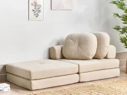 Divano letto singolo OLDEN Tessuto Beige chiaro