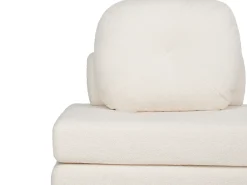 Divano letto singolo OLDEN Bouclé Bianco