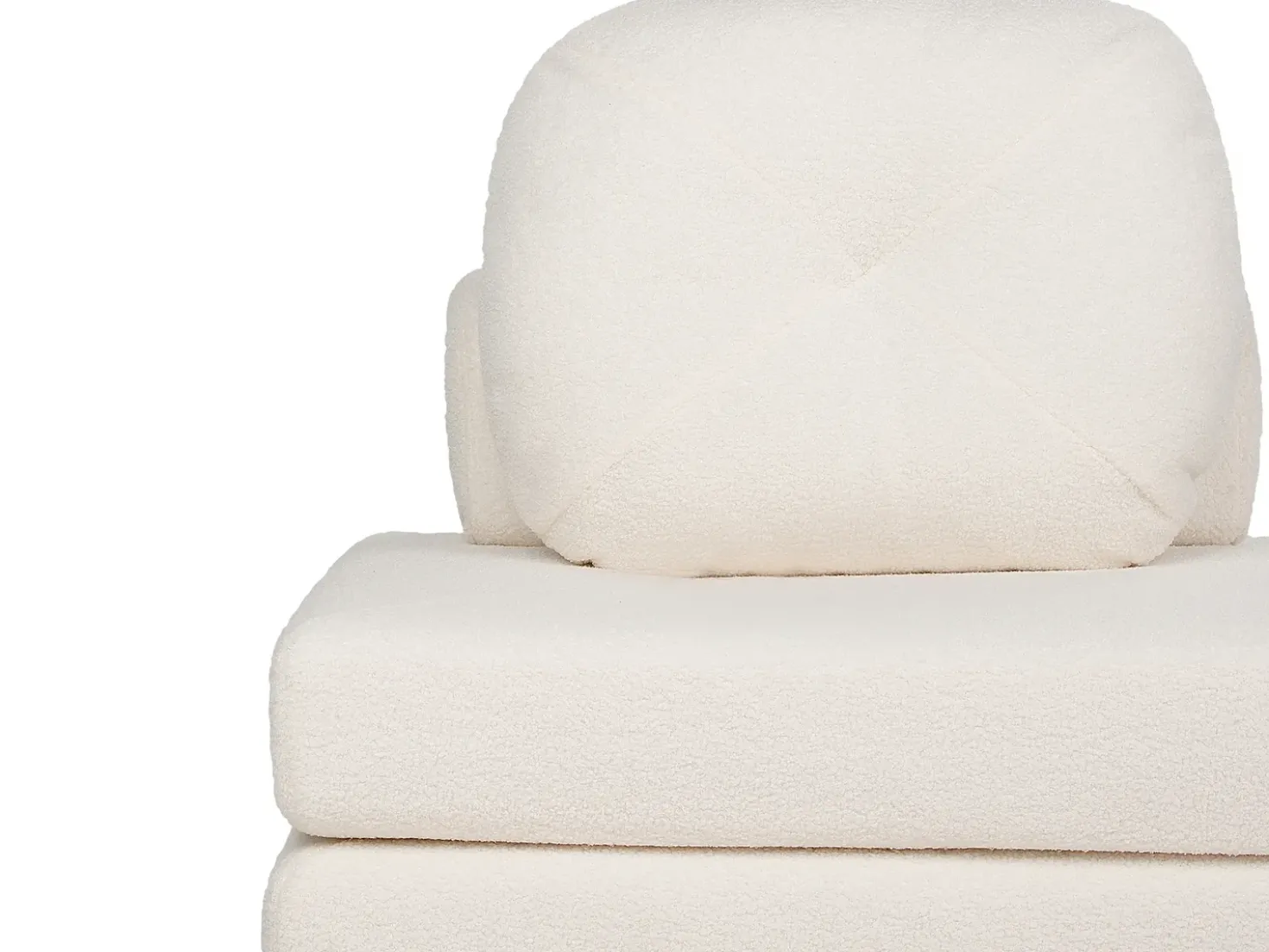 Divano letto singolo OLDEN Bouclé Bianco