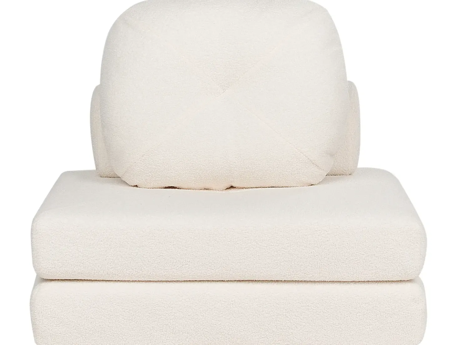 Divano letto singolo OLDEN Bouclé Bianco