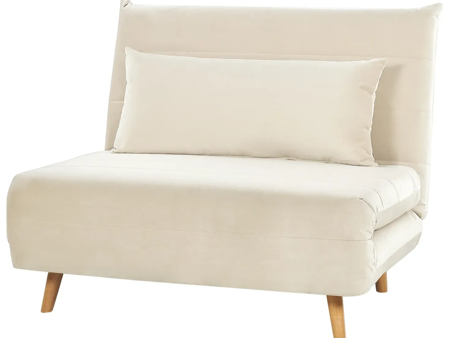 Divano letto singolo SETTEN Velluto Beige chiaro