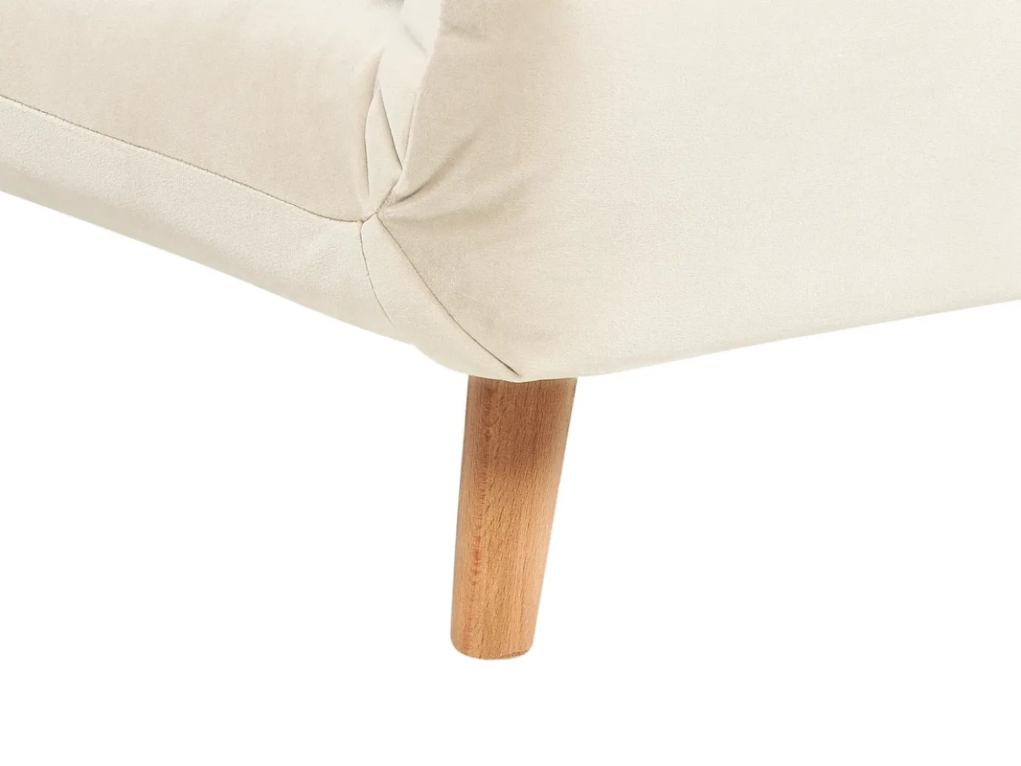 Divano letto singolo SETTEN Velluto Beige chiaro
