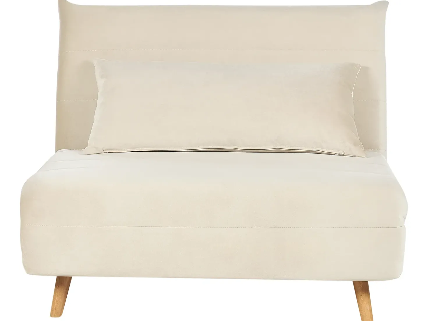 Divano letto singolo SETTEN Velluto Beige chiaro