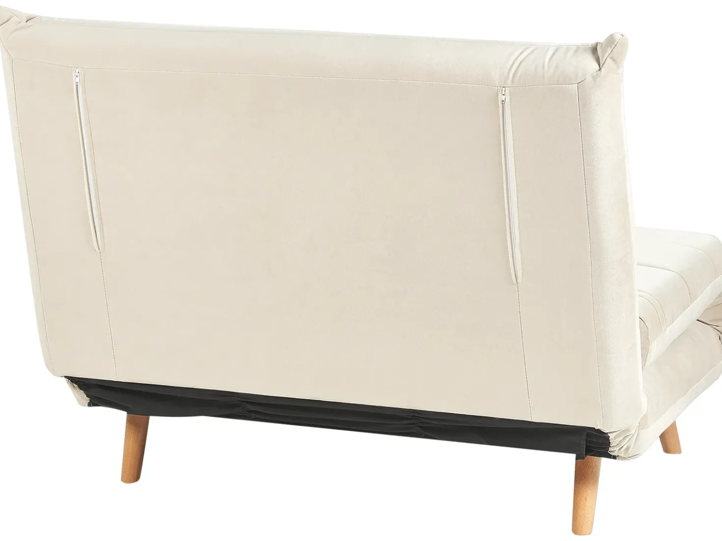 Divano letto singolo SETTEN Velluto Beige chiaro