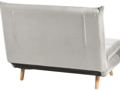 Divano letto singolo SETTEN Velluto Grigio chiaro