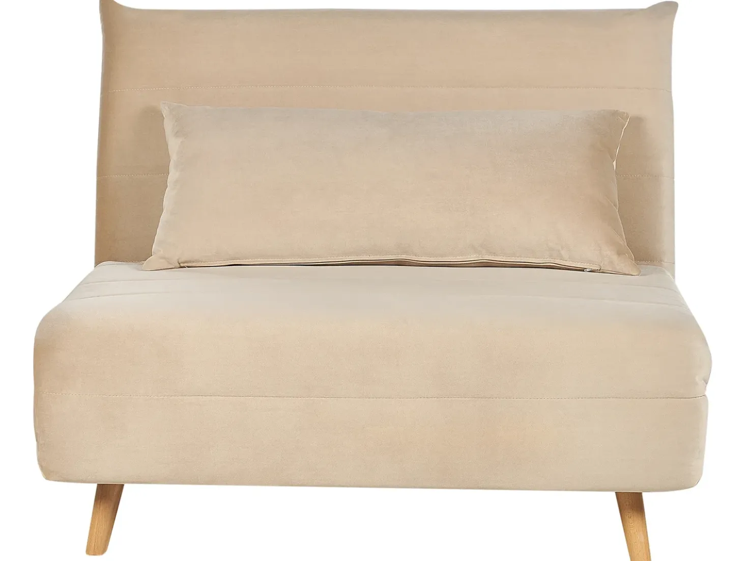 Divano letto singolo SETTEN Velluto Beige sabbia