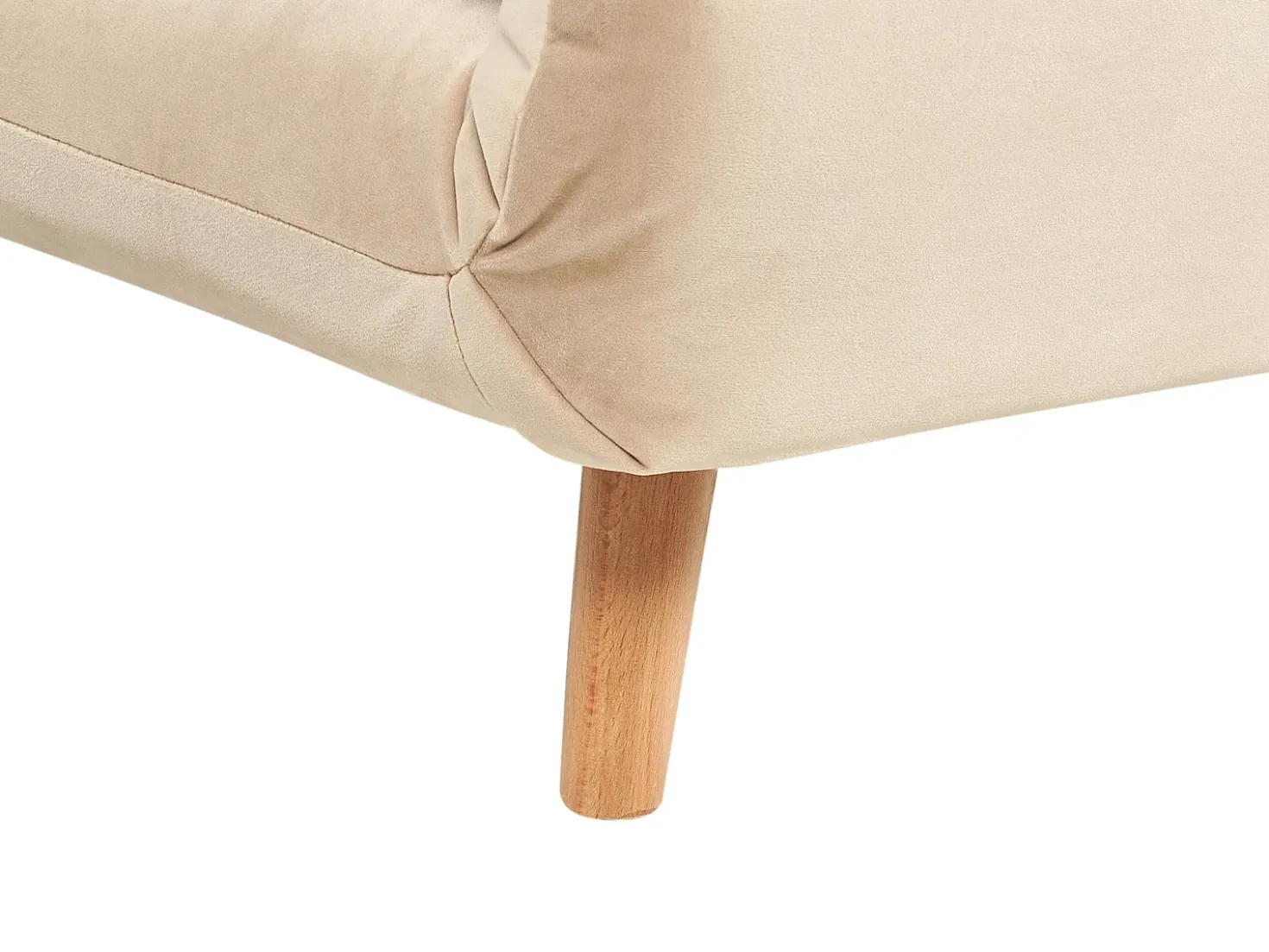 Divano letto singolo SETTEN Velluto Beige sabbia