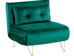 Divano letto singolo VESTFOLD Velluto Verde scuro