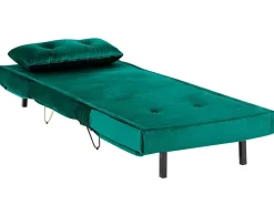 Divano letto singolo VESTFOLD Velluto Verde scuro
